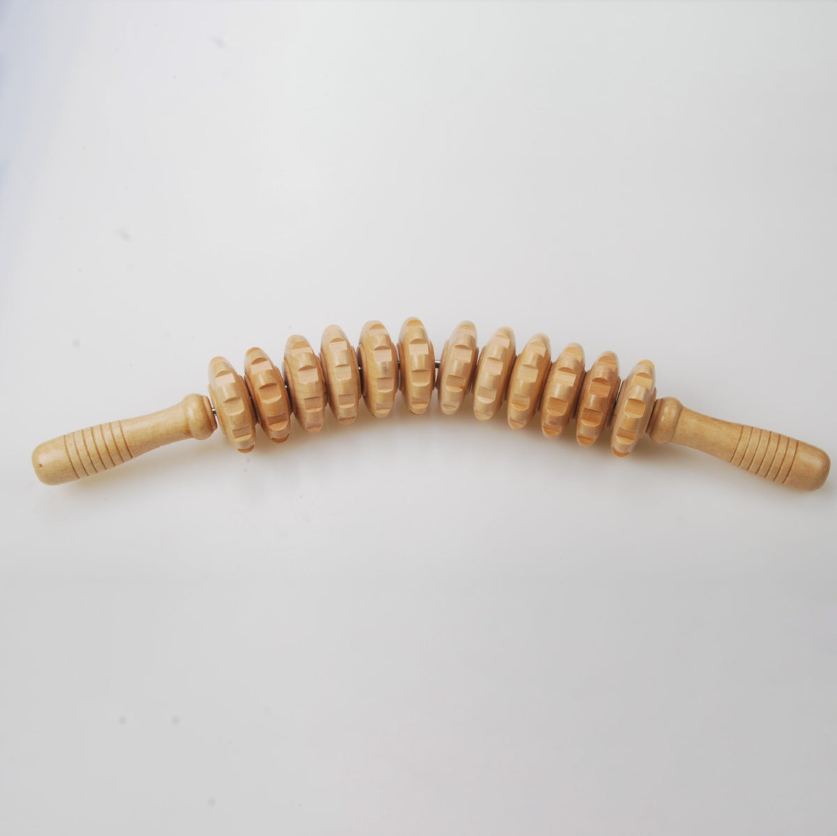 AUREKO natural wood flexible disc body massage roller