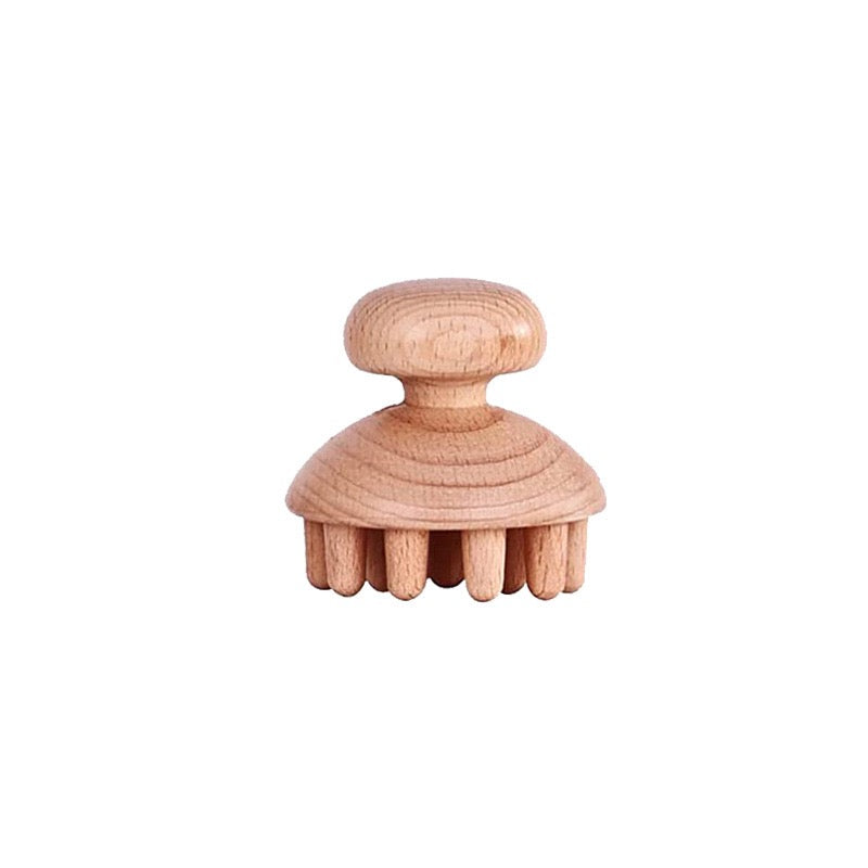 AUREKO natural wood handheld massage mushroom tool