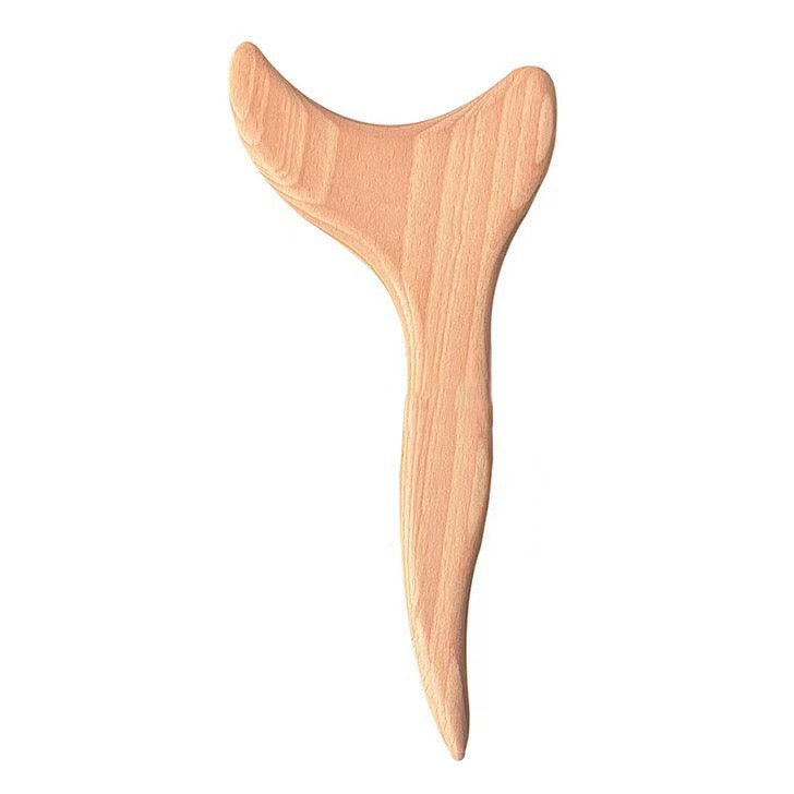 Alternate product image of AUREKO Y-shaped natural wood contour massage tool