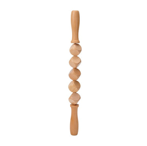 AUREKO natural wood cubed body massage roller